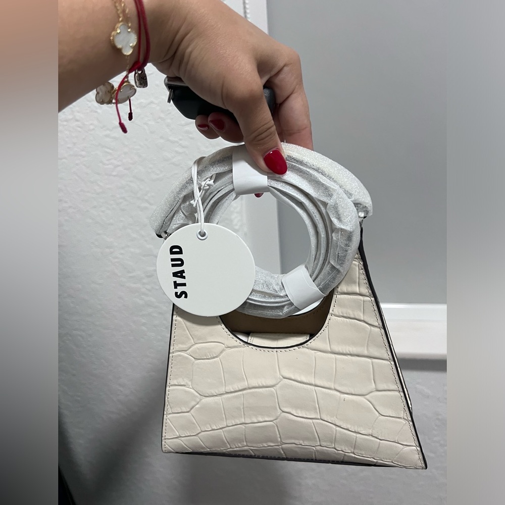 Staud Women's Mini Croc Embossed Leather Hobo Bag